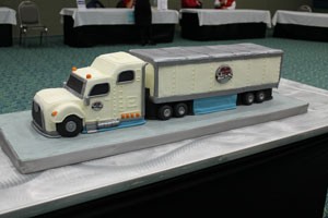 Yes this is an actual cake at the WIT Salute to Professional Women Drivers 